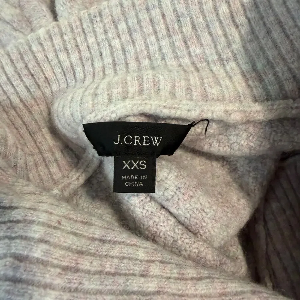 J. Crew Cable Knit Half Zip Sweater Merino Wool Alpaca Blend Supersoft Yarn Gray